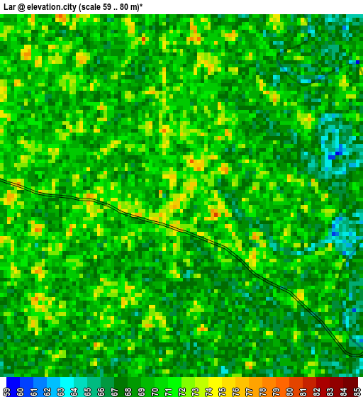 Lar elevation map