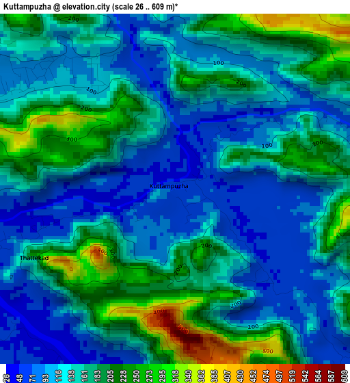 Kuttampuzha elevation map