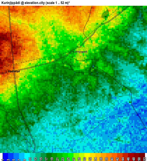 Kurinjippādi elevation map