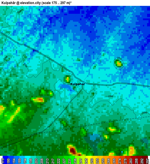 Kulpahār elevation map