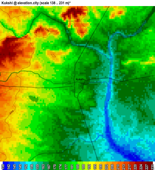 Kukshi elevation map