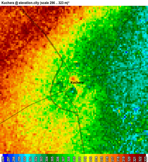 Kuchera elevation map