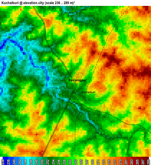 Kuchaiburi elevation map