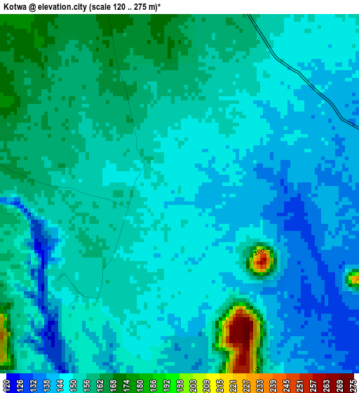 Kotwa elevation map