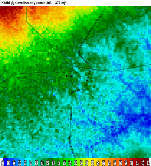 Kothi elevation map