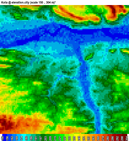 Kota elevation map