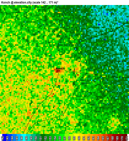 Konch elevation map