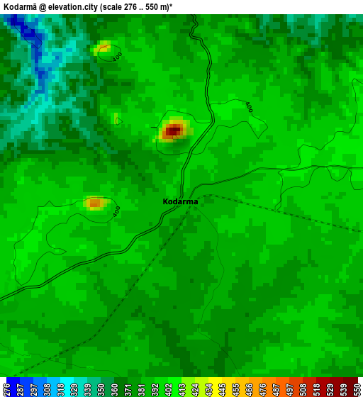 Kodarmā elevation map