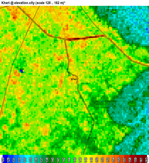 Kheri elevation map