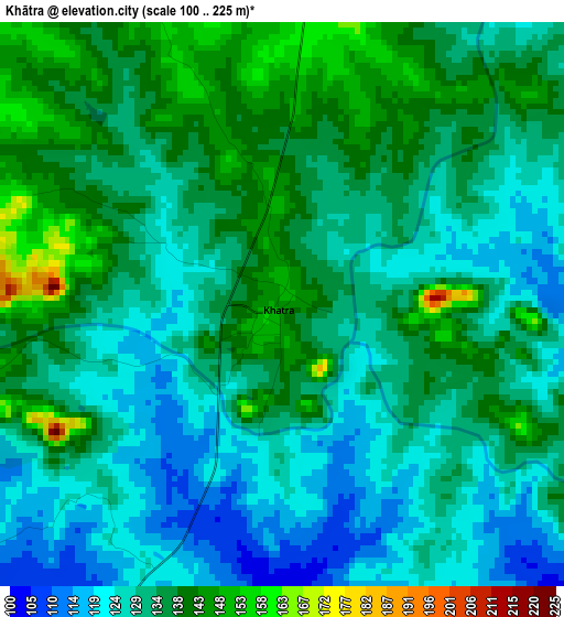 Khātra elevation map