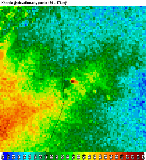 Kharela elevation map