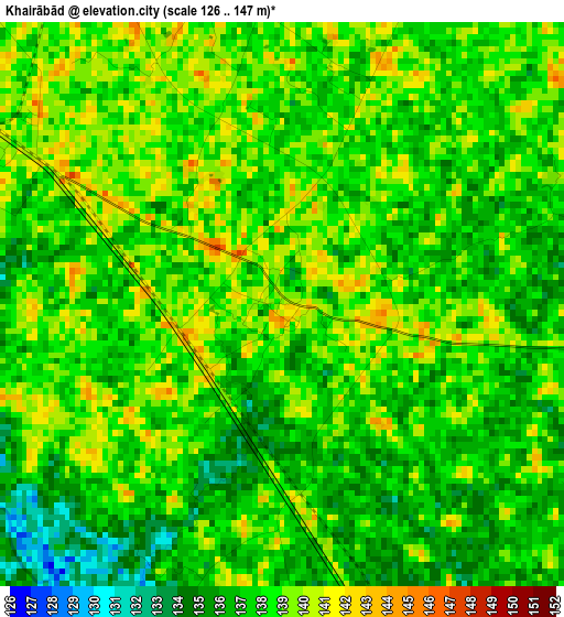 Khairābād elevation map