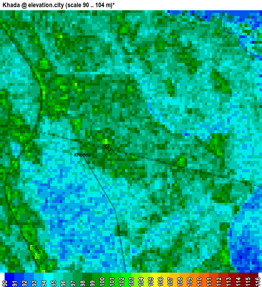 Khada elevation map