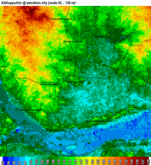 Kāttupputtūr elevation map