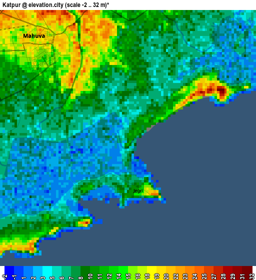 Katpur elevation map