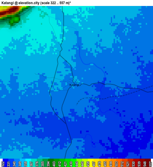 Katangi elevation map