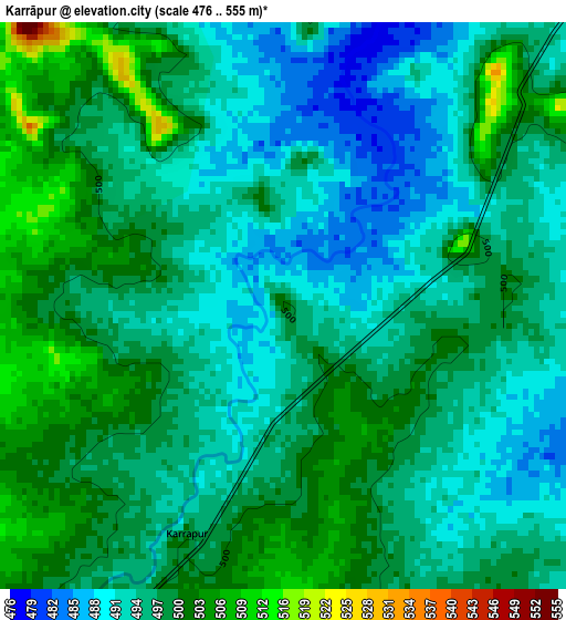 Karrāpur elevation map