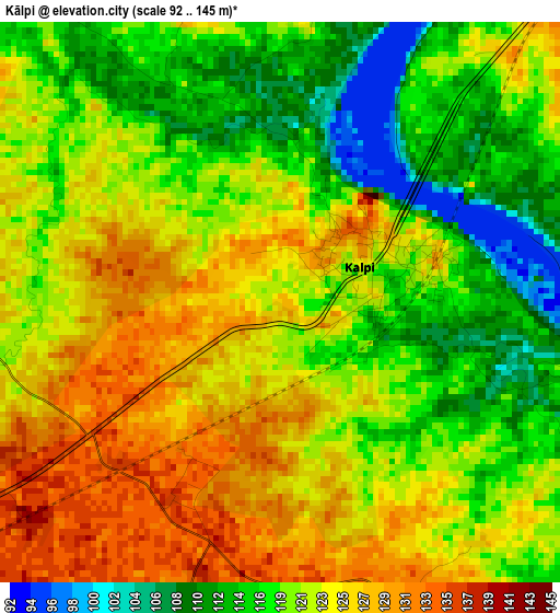 Kālpi elevation map