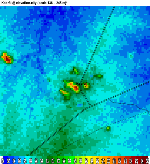 Kabrāi elevation map