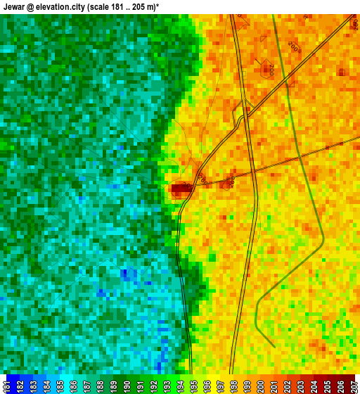 Jewar elevation map