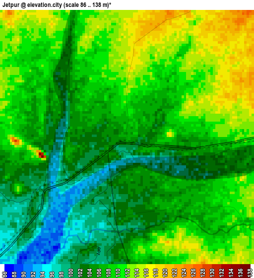 Jetpur elevation map