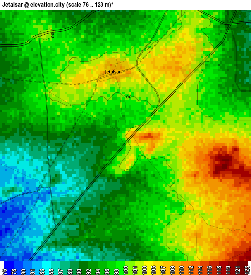 Jetalsar elevation map