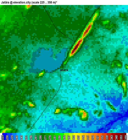 Jatāra elevation map