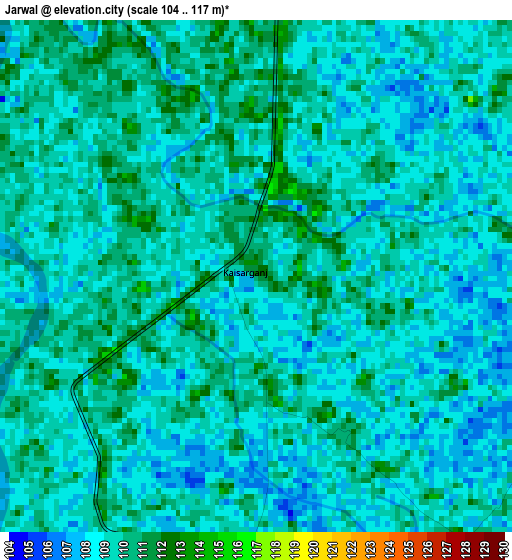 Jarwal elevation map