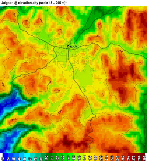 Jalgaon elevation map