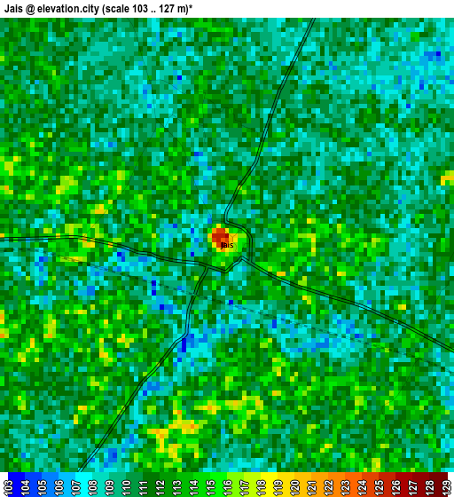 Jais elevation map