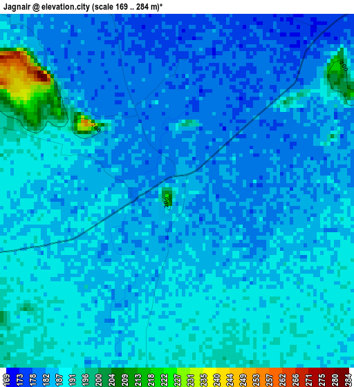 Jagnair elevation map