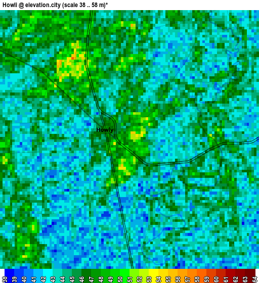 Howli elevation map