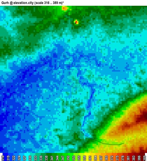 Gurh elevation map