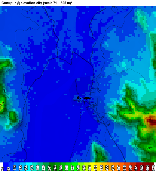 Gunupur elevation map
