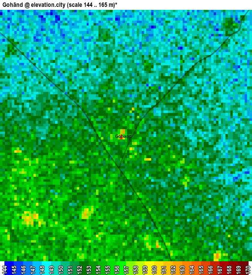 Gohānd elevation map