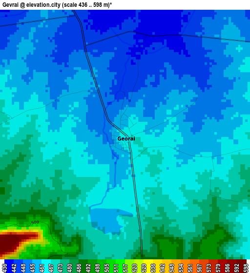 Gevrai elevation map