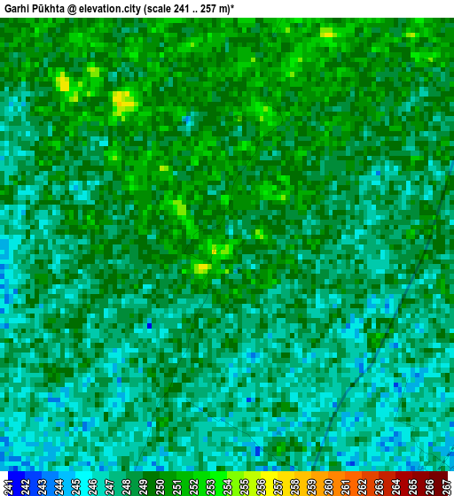 Garhi Pūkhta elevation map