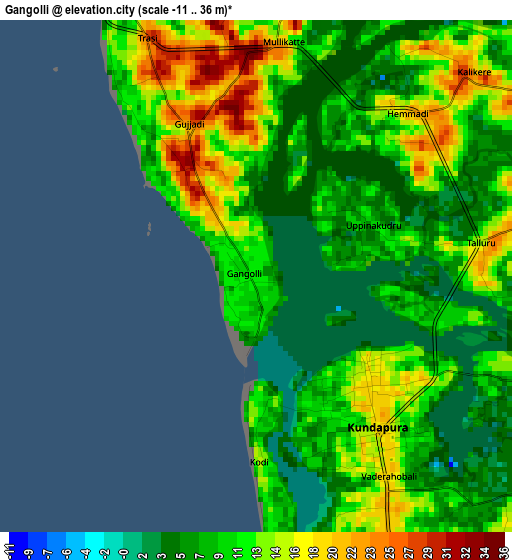 Gangolli elevation map