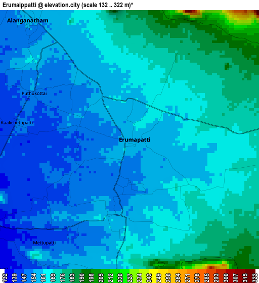 Erumaippatti elevation map