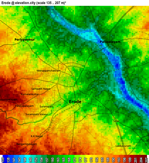 Erode elevation map