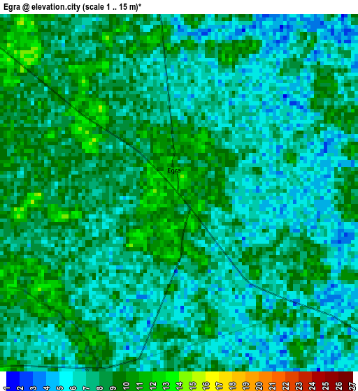 Egra elevation map