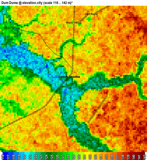 Dum Duma elevation map