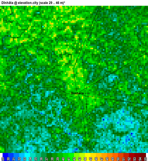 Dīnhāta elevation map