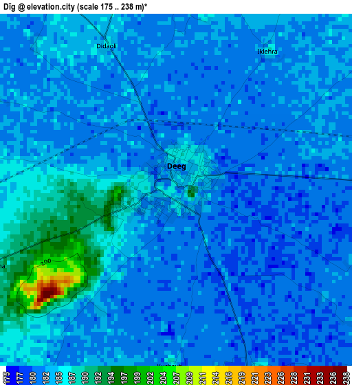 Dīg elevation map