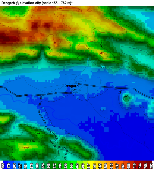 Deogarh elevation map