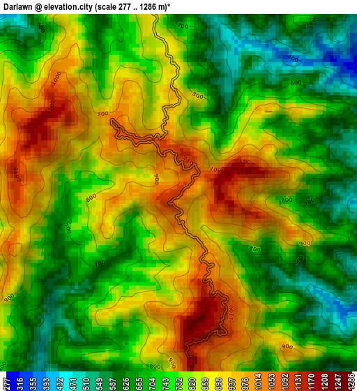 Darlawn elevation map