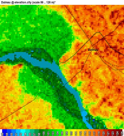 Dalmau elevation map