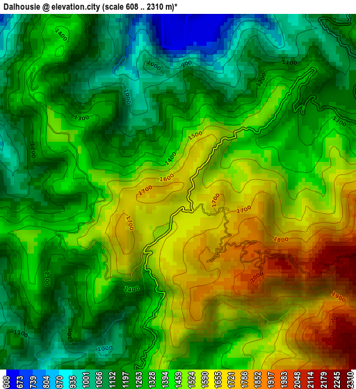 Dalhousie elevation map
