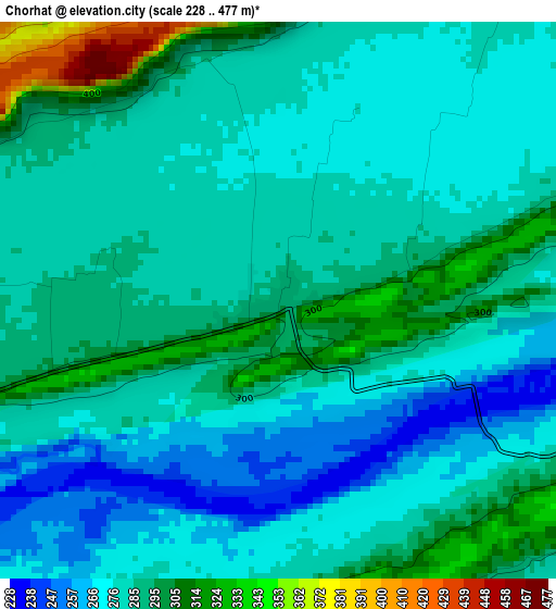 Chorhat elevation map