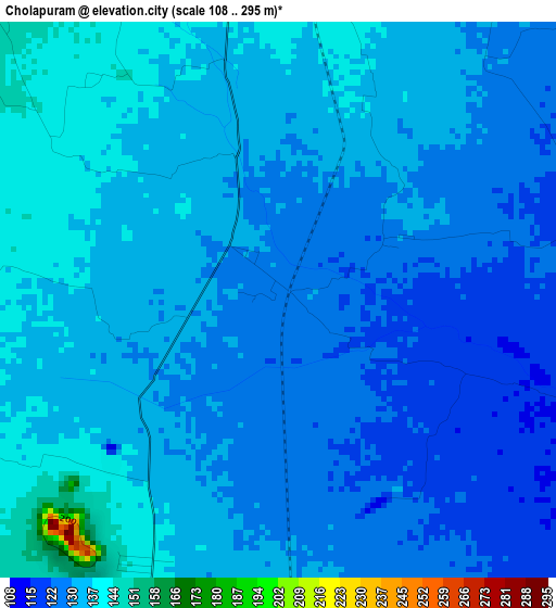 Cholapuram elevation map